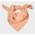thumbnail image 3 of Bimba Orange Stars Star Pure Silk Printed Scarf Dupatta Head Neck Wrap Bandanas For Women 40 x 80 Inches, 3 of 6