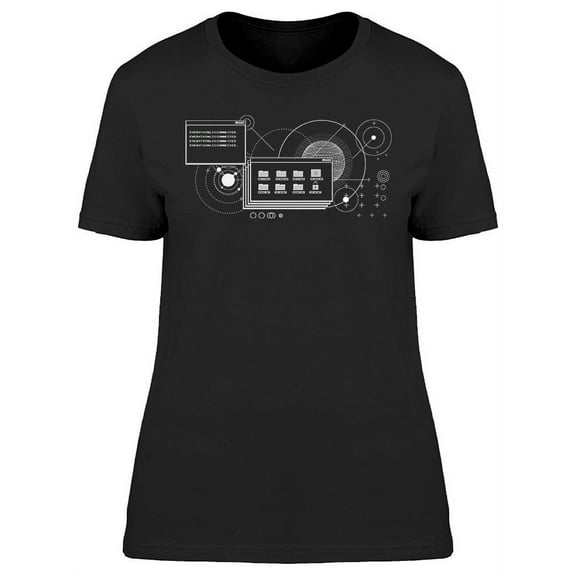 Retrofuturistic Terminal Console T-Shirt Women -Image by Shutterstock, Female XX-Large