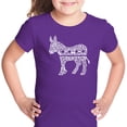 thumbnail image 1 of LA Pop Art Girl's Word Art T-shirt - I Vote Democrat, 1 of 2