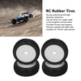 thumbnail image 3 of 4pcs RC Pneus en Caoutchouc, Forte Adhérence Haute Résistance à l'Abrasion Roues Flexibles de 17mm pour Redcat, 3 of 8