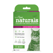 Angle View: TevraPet Naturals F&T Topicals for Cats 3ds