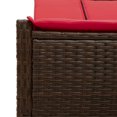 thumbnail image 5 of vidaXL Double Sun Lounger with Cushions Brown Poly Rattan, 5 of 5