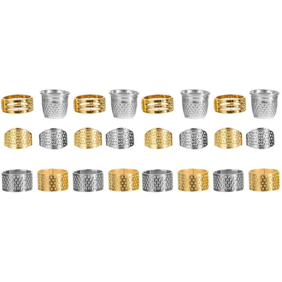 Masteelf 24 Pcs Sewing Thimbles Finger Protector DIY Sewing Tools Fingertip Thimbles