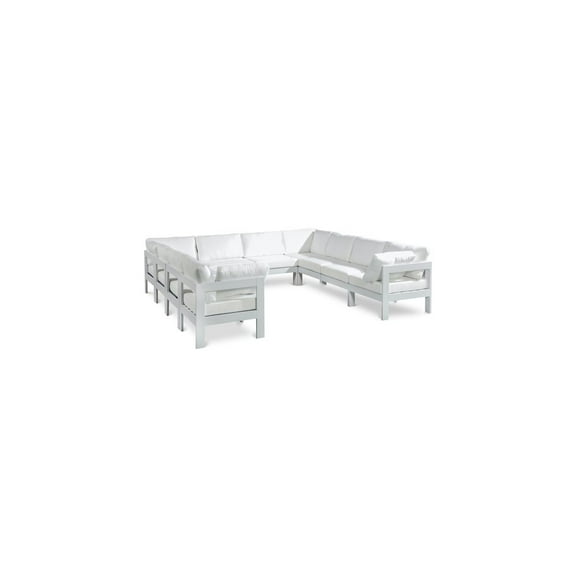 Meridian Furniture Nizuc White Outdoor Patio Modular Sectional