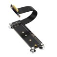 thumbnail image 1 of PCIE 4.0 X1 to M.2 NVMe SSD Magnetic Riser Card 16Gbps 10CM Extension Cable M.2 NVMe SSD to X1 Support Desktop PC, 1 of 5