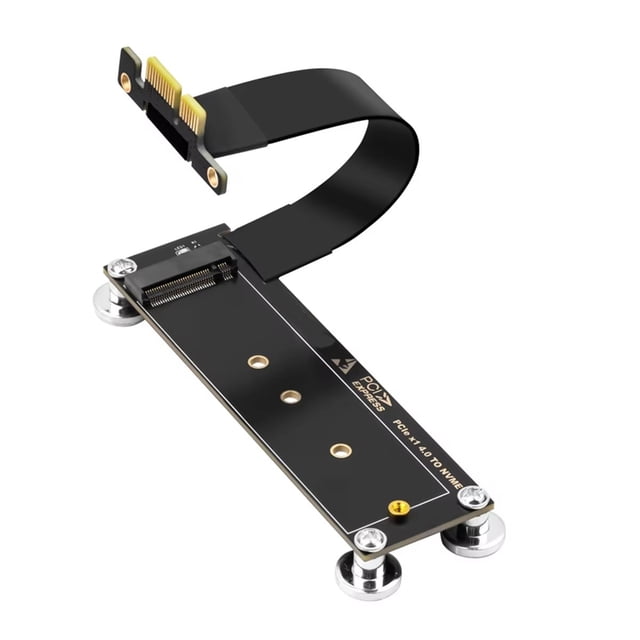 PCIE 4.0 X1 to M.2 NVMe SSD Magnetic Riser Card 16Gbps 10CM Extension Cable M.2 NVMe SSD to X1 Support Desktop PC