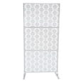 thumbnail image 6 of Indoor Decorative Panels Modern Outdoor Privacy Screen Fence Grid White 35.4in*6.2ft, 6 of 8