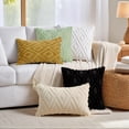 thumbnail image 7 of REGALWOVEN Set of 2 Shaggy Plush Throw Pillow Covers Couch Pillow Covers for Home Beige-1 18" x 18", 7 of 7