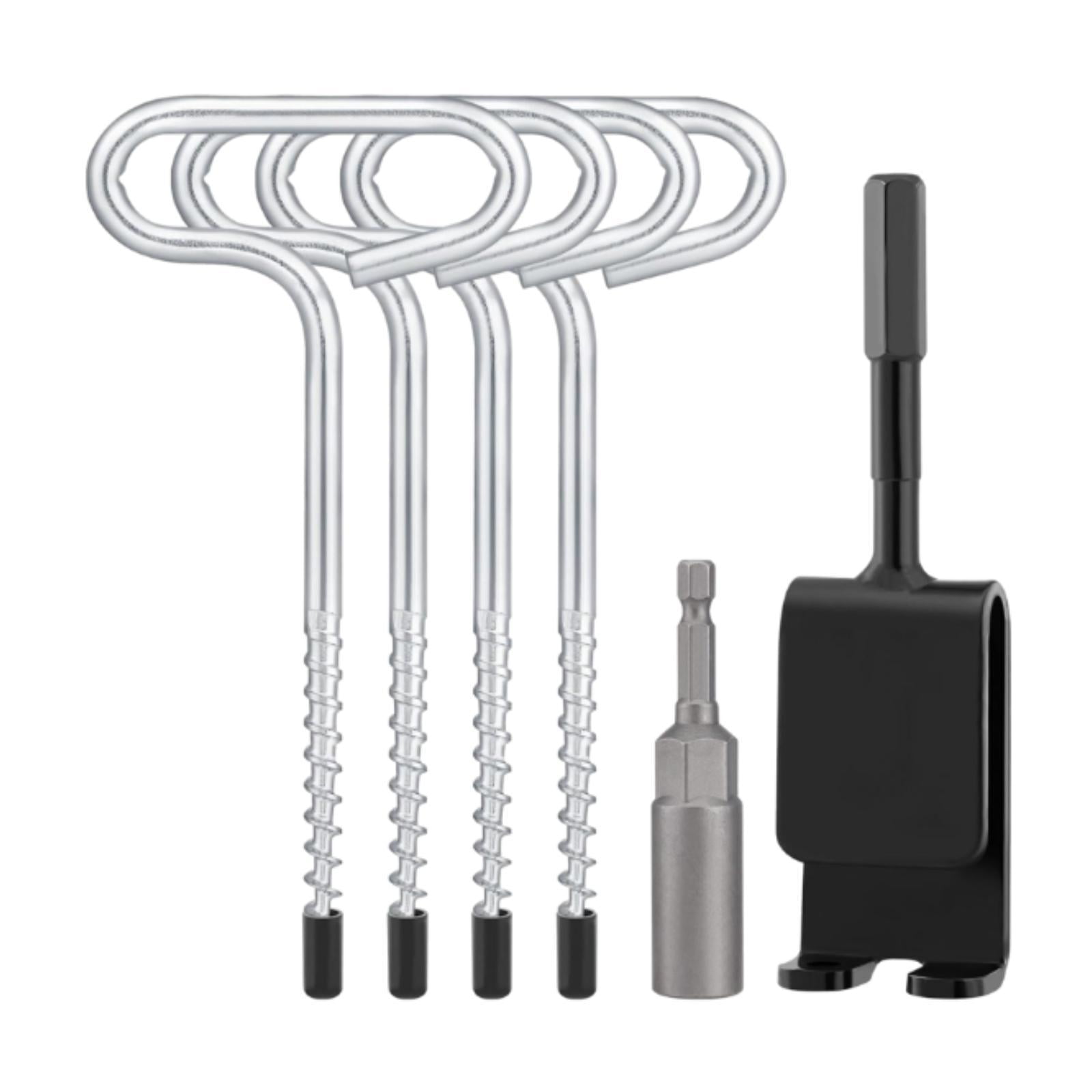 Colaxi Ice Anchor Drill Adapter Ice Fishing Anchor Tool Portable,for Setting up Ice Fishing Shelter Tent for Ice Fishing Tent Stakes