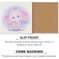 thumbnail image 6 of GZHJMY Square Drink Coasters 2 Pcs Elephant New Born Nursery Arts Absorbent Ceramic Coffee Coasters for Drinks with Cork Base Housewarming Gift for Home Decor, 6 of 6
