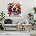 thumbnail image 3 of Stupell Industries Happy Dog Modern Splash Animals & Insects Painting Gallery Wrapped Canvas Art Print Wall Art, 36 x 36, 3 of 8
