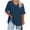 A-Navy, variant on Women's V Neck Short Sleeve T‑Shirt, Loose Oversized Casual Solid Color Tee Top