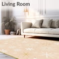 thumbnail image 2 of ODIKA 2'x3' Machine Washable Non-Slip Area Rug, Sparkling Jubilee Slip Resistant Plush Accessory High Traffic Rug with Pad, Beige, 622705, 2 of 8