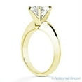 thumbnail image 3 of Round Cut Charles & Colvard Moissanite Knife-Edge Solitaire Engagement Ring in 14k Yellow Gold, 3 of 4