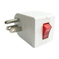 thumbnail image 2 of 3 Pack Grounded Outlet Wall Tap Adapter with On/Off Power Switch，Single Outlet with Switch in White, 2 of 5