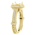 thumbnail image 3 of 10K Yellow Gold Natural Aquamarine Ring Cushion 7x7mm Diamond Accent, size 7.5, 3 of 4