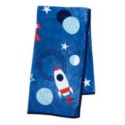 Little Lambs & Ivy Space Galaxy Blue Rockets/Planets/Stars Baby Blanket