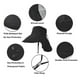 thumbnail image 3 of Sombrero de sol para mujer con ala ancha y agujero para cola de caballo, sombrero de safari para senderismo con solapa para el cuello, 3 of 5
