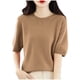 thumbnail image 2 of Fiudx Liquidación de Ahorros de Verano Chaqueta de Viaje En Barbacoa de Moda Sin Tapa de Color Sólido de Manga Corta con Cuello Redondo para Mujer, 2 of 4