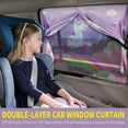 thumbnail image 5 of Car Window Shades, 2pcs Magnetic Car Curtains for Side Windows Privacy Full Covers/Half Shade Options, Cute Cartoon Auto Sunshades for Protection Purple-2pcs, 5 of 8