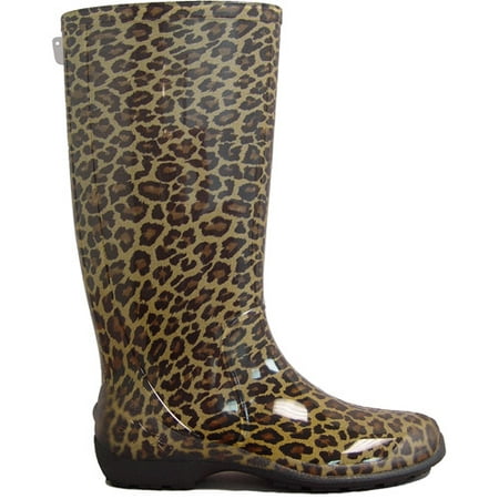 ONLINE - Women's Cheeta Print Rain Boot - Walmart.com