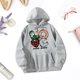 thumbnail image 1 of Sudaderas con capucha para mujer, Sudadera con capucha para adultos, moda suave, cómoda, manga larga, gris, con capucha, estampado de letras clásicas, L Yinane sudadera con capucha de las mujeres, 1 of 8