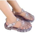 thumbnail image 4 of Viluyesy Girls Jelly Sandals, Comfort Sole Closed Toe Anti-Slip Summer Fashion Princess Shoes Purple, 4 of 9