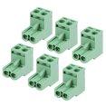 thumbnail image 1 of Unique Bargains 6pcs AC300V 15A 5.08mm Pas 2P Plat Angle Pointeau Siège Insert-In PCB Terminal, 1 of 4