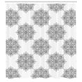 thumbnail image 2 of Ambesonne Ethnic Shower Curtain, Folk Style Mandala Inspired, 69"Wx75"L, Grey and White, 2 of 2