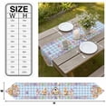 thumbnail image 3 of Easter Bunny Table Runner Linen Burlap Table Runner 70 Inches Long Spring Easter Eggs Floral Blue Check Dresser Scarves for Kitchen Island Coffee Dining Party Wedding Banquet Holiday Decor 13"x70", 3 of 8