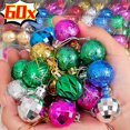 thumbnail image 2 of Juego de 12/60 minibolas navideñas de 3 cm para colgar en el árbol de Navidad, adornos de bolas de colores para fiestas en casa y Año Nuevo, 2 of 5