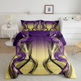 thumbnail image 2 of Feelyou Fashion Abstract Ombre Bedding Comforter Set, Yellow Purple Gradient Striped Twin Comforter Sets, Boho Modern Art Reversible Bedding Set, Lightweight Room Decor, 2pcs, 2 of 8