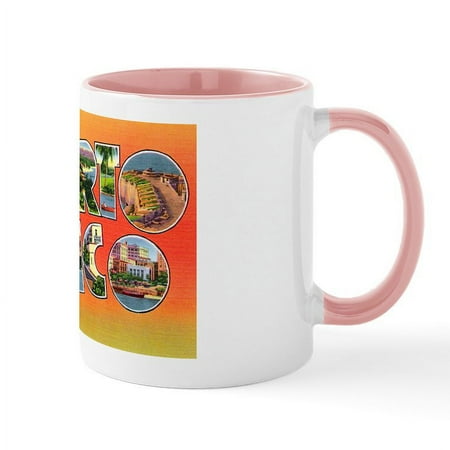 

CafePress - Puerto Rico Greetings Mug - 11 oz Ceramic Mug - Novelty Coffee Tea Cup