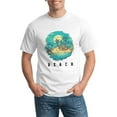 thumbnail image 3 of Graphic Tees Beach Summer Gildan Men's Short Sleeve T-Shirt 180g, 3 of 8