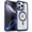 Royalblue, variant on ELEHOLD Shockproof Magnetic Clear Case For iPhone 13, Mag-Safe Compatible, Soft TPU Bumper Drop Protection Anti-Yellow Transparent Back Shockproof Magnetic Case Cover, Black