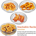 thumbnail image 3 of 2pcs 8-Inch 3-Layers Air Fryer Rack Stackable Grid Grilling Rack Stainless Steel Round Rack for Home Kitchen Oven Cooker, 3 of 5