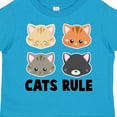 thumbnail image 4 of Inktastic Cats Rule with Cat Heads Boys or Girls Toddler T-Shirt, 4 of 5