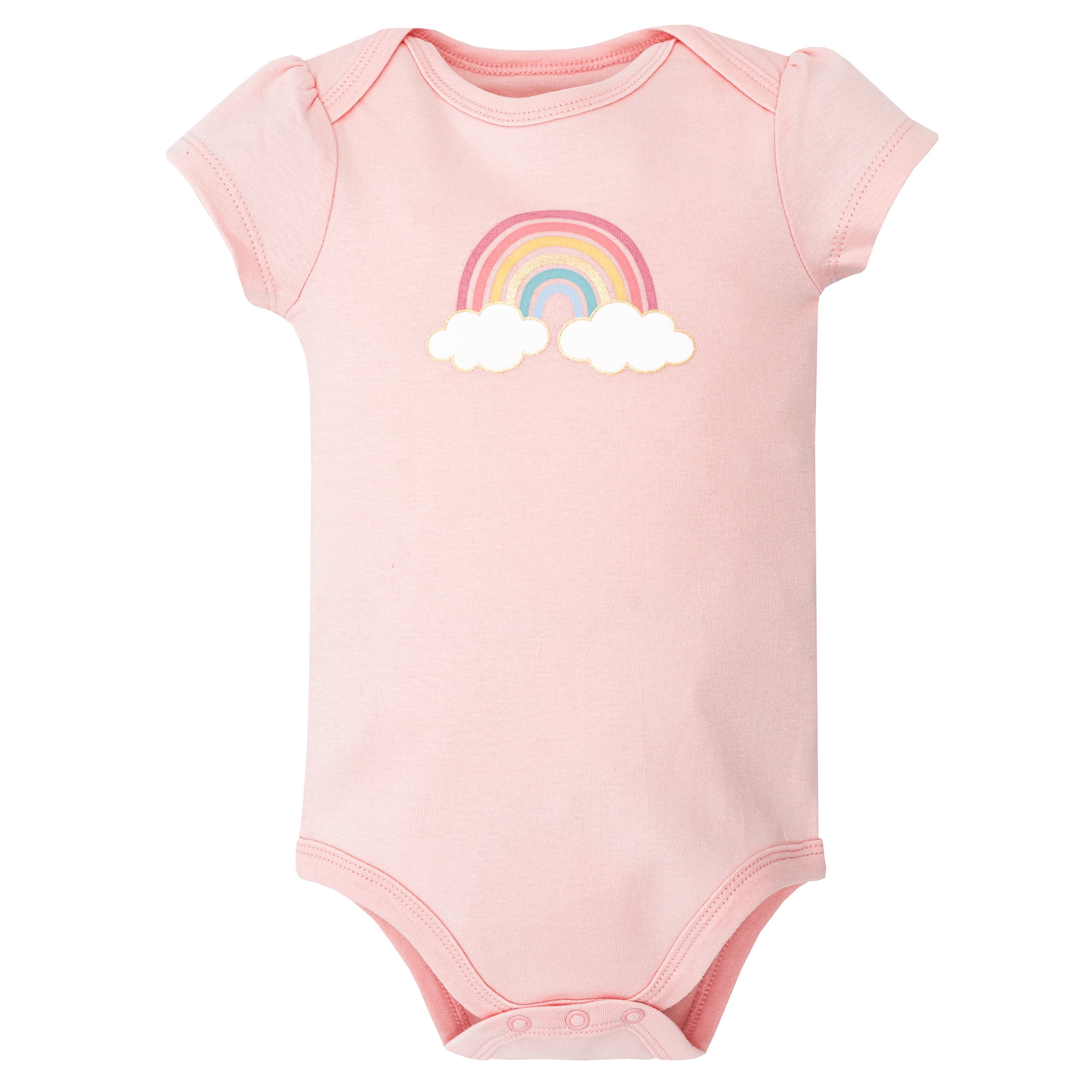 Hudson Baby Infant Girls Cotton Bodysuits 5-Pack, Mamas Mini Rainbow, Preemie