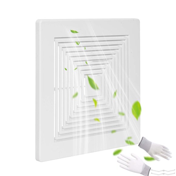 Funda PTLEVYN para ventilador de baño, color blanco mate, 30 x 30 cm