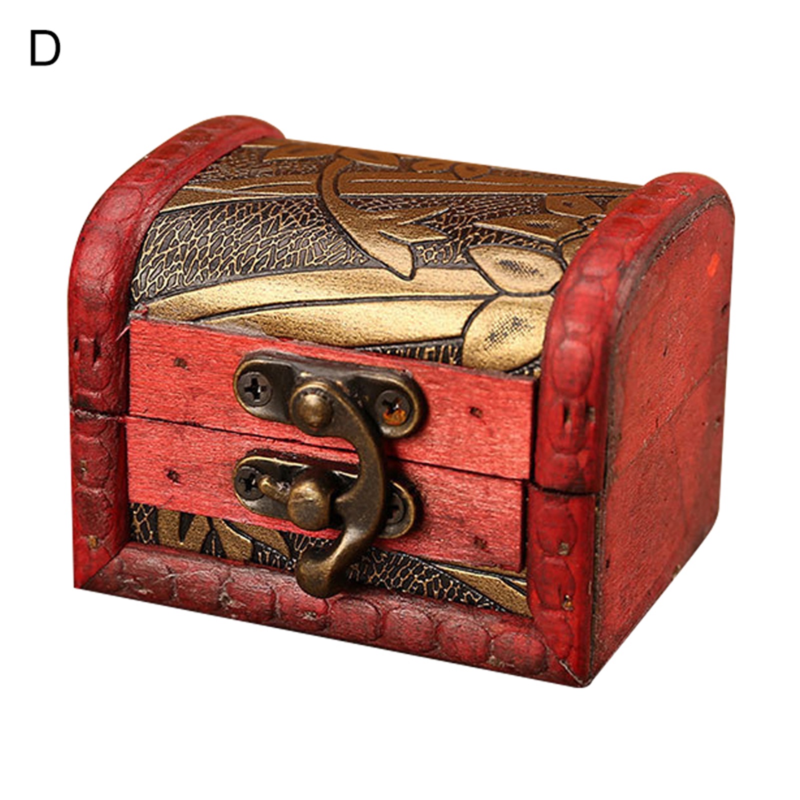 3 Vintage Wooden Treasure Chest Boxes (Floral Embossed Jewelry Box ...