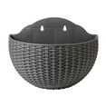 thumbnail image 1 of Vase Wall Planter Flower Pots Semicircular Home Decoration Gift Imitation Rattan Planters European Style Flowerpot, 1 of 6