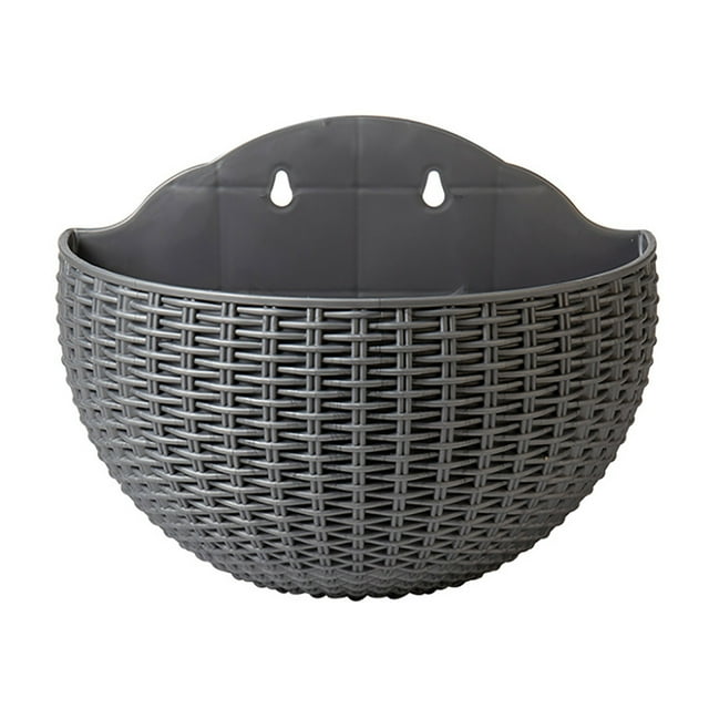 Vase Wall Planter Flower Pots Semicircular Home Decoration Gift Imitation Rattan Planters European Style Flowerpot