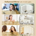 thumbnail image 3 of HOMCOM Vanity Desk with Lighted Mirror Makeup Vanity with 7 Drawers White, 3 of 9