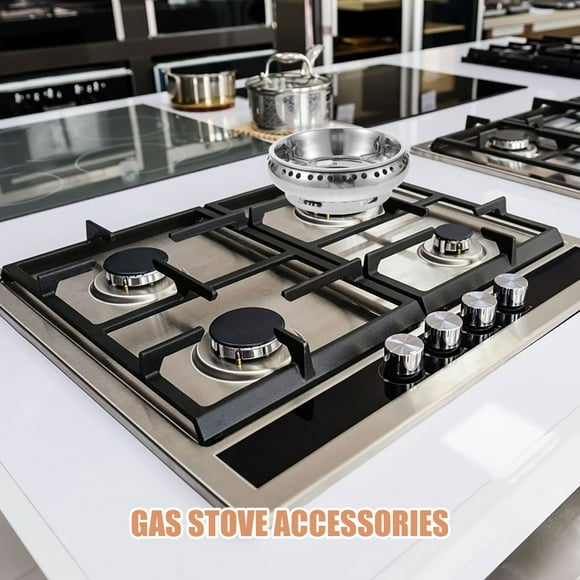 RUNROTOO Stainless Steel Stove Top Cover For Outdoor Cooking Silver 1Pcs