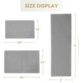 thumbnail image 2 of VUNATE Bathroom Rugs Waffle Style Bath Mats Super Absorbent Non Slip Rubber Back Bath Rug Soft Washable Boho Kitchen Laundry Floor Mats 18"x 30", Gray, 2 of 6