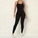 thumbnail image 4 of Mono deportivo sin espalda con cruce en la espalda para mujer Mono de yoga Ropa deportiva Cintura elástica, 4 of 8