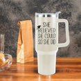 thumbnail image 3 of Graduation Gifts for Her She Believed She Could So She Did Tumbler Coffee Mug 40oz Cup with Handle and Straw, 3 of 6