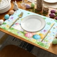 thumbnail image 4 of NIUBWJL Easter-themed Placemats With Rabbits And Easter Egg And Clovers Patterns Decorative Placemats For Holiday Parties, 4 of 5