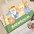 thumbnail image 2 of Alfombra antideslizante para entrada de baño con dibujos de animales, puerta del baño, alfombrilla para pies resistente a la suciedad, alfombrilla absorbente de barro de diatomeas para baño, 2 of 5