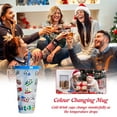 thumbnail image 4 of Luminous Straw Cups Christmas Color Changing Cup with Lid Gift (Green Football Game), 4 of 7
